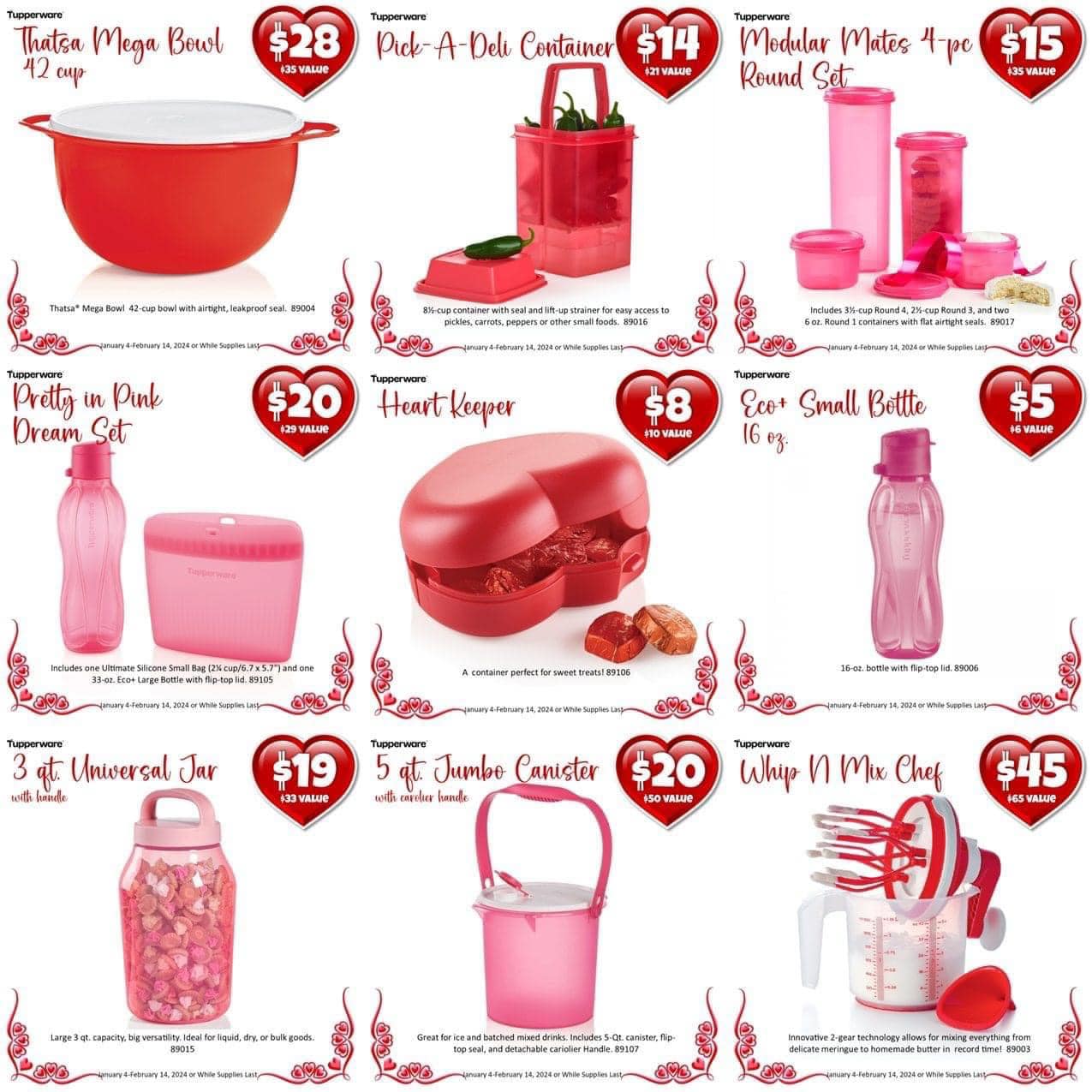 January Tupperware Offers